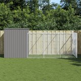  Kućica za pse s igralištem svjetlosiva 214x457x181 cm čelična | shoptok.hr