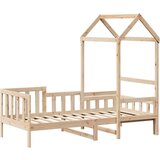vidaXL Dnevna postelja s streho 90x200 cm trdna borovina | Shoptok.si