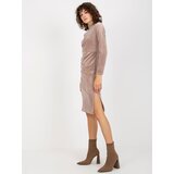 RUE PARIS Dress-RP-SK-8207.13X-dark beige | shoptok.hr