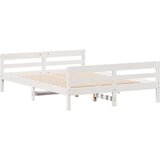 vidaXL Okvir kreveta s uzglavljem bijeli 140 x 200 cm masivna borovina | shoptok.hr