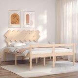 vidaXL Okvir kreveta s uzglavljem 140 x 190 cm od masivnog drva Cijene