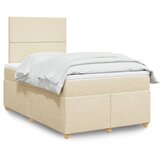 vidaXL Krevet box spring s madracem krem 120 x 190 cm od tkanine | shoptok.hr
