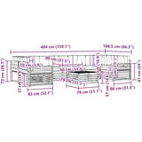  Set vanjskih sofa 8 kom. Prirodna i bež | shoptok.hr