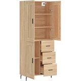  Visoka komoda hrasta sonome 69,5x34x180cm od konstruiranog drva Slike