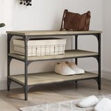  The Living Store Klop za čevlje sonoma hrast 70x38,5x49 cm inženirski les - Klop Za Čevlje, (21442480) Cene