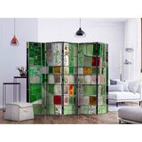 Artgeist Paravan - Emerald Stained Glass II 225x172 Akustični Slike