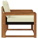  Set vanjskih sofa Čvrsto drvo akacije i Textilene Prirodna Smeđa 91 x 83 x 73 cm | Shoptok.si