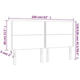  LED uzglavlje tamnoplavo 160x5x118/128 cm baršunasto | shoptok.hr