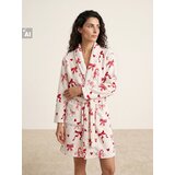 Sinsay Plišani ogrtač s motivom mašni i pojasom | shoptok.hr