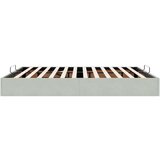 vidaXL Otomanski posteljni okvir brez vzmetnice svetlo siv 200x200 cm | Shoptok.si