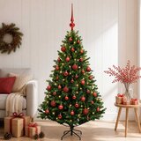  Umjetno božićno drvce s kuglicama 120 cm 150 LED lampica Slike