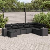 vidaXL 8-dijelni set vrtnih sofa od poliratana s jastucima crni | shoptok.hr