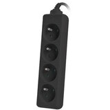 Lanberg EXTENSÃO ELÉTRICA PARA COMPUTADOR/UPS, 1 METRO, 4 TOMADAS, PROTEÇÃO., (5000261680) | Shoptok.si