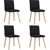  Jedilni stoli 4 kosi črno blago | Shoptok.si