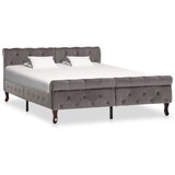  Posteljni okvir siv žamet 140x200 cm | Shoptok.si