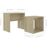  Set stolića za kavu boja hrasta 48x30x45 cm konstruirano drvo | Eponuda.ba