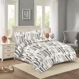 Cotton House Bijela/siva pamučna posteljina za bračni krevet/za produženi krevet 200x220 cm Nora –
