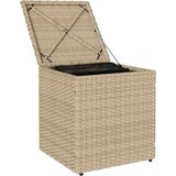  Vrtni tabure s jastucima 2 kom bež 40x40x43 cm poliratan | shoptok.hr