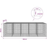  Gabion s žicom debljine 3,5 mm i mrežom 5x5 cm 500x100x150 cm | shoptok.hr