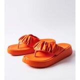 Gemre Orange flip-flops with ruching Filena | Shoptok.si