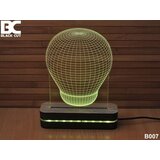 Black Cut 3D lampa sa 9 različitih boja i daljinskim upravljačem - sijalica ( B007 ) | ePonuda.com