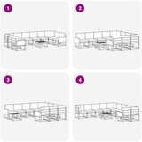  Set vanjskih sofa 11 kom. Prirodna i krem Čvrsto drvo akacije | shoptok.hr
