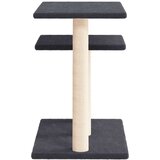  Mačji praskalnik s ploščadjo temno siv 62,5 cm, (20796879) | Shoptok.si