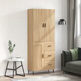 vidaXL Visoka komoda sonoma hrast 69,5x34x180 cm inženirski les | Shoptok.si