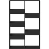 vidaXL Knjižna omara črna 100x33x155,5 cm inženirski les | Shoptok.si