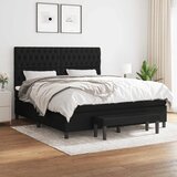  s oprugama i madracem crni 180x200 cm od tkanine | shoptok.hr