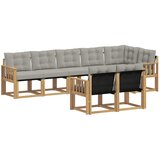 vidaXL Zunanja garnitura za sedenje 8 pcs Bela in svetlo siva, (5000279932) | Shoptok.si
