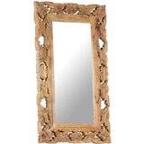 vidaXL Ručno izrezbareno ogledalo smeđe 80 x 50 cm masivno drvo manga | shoptok.hr