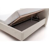 Meise Möbel Bež oblazinjena zakonska postelja s prostorom za shranjevanje z letvenim dnom 180x200 cm Matera – | Shoptok.si