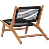 In Ležalnik s stolčkom za noge iz trdne tikovine in vrvi | Shoptok.si