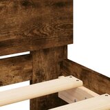  Okvir kreveta s uzglavljem boja dimljenog hrasta 150x200 cm | shoptok.hr