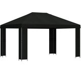 vidaXL Paviljon 4 × 3 m Črna Poliester in jeklo 190, (5000218998) Cene