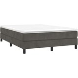 Box spring posteljni z vzmetnico temno siv 140x190 cm žamet, (20738536) | Shoptok.si