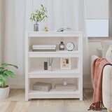 Ormarić za knjige bijeli 80 x 35 x 97 cm od masivne borovine | Eponuda.com