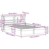 vidaXL Posteljni okvir z vzglavjem bel 120x200 cm trdna borovina, (21311167) | Shoptok.si