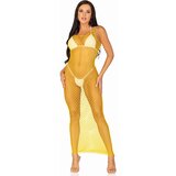 Leg Avenue Net Backless Maxi Dress 86963 Lemon Cene