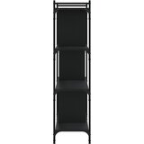  Regal za knjige s 4 razine crni 76x32x123 cm konstruirano drvo | Eponuda.com