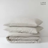 Linen Tales Bijelo-bež lanena posteljina za bračni krevet 200x200 cm –