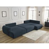 Bobochic Paris Tamno plava sklopiva kutna garnitura od samta (s lijevim kutom/u obliku slova "U") Lucien – | shoptok.hr