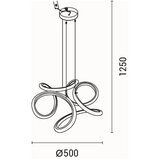  LED luster na sajli SATURN LED/24W/230V 3000K 50x120 cm | Eponuda.com