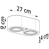  Sollux SL.0882 - Plafonsko svetlo BASIC AR111 2xGU10/40W/230V beton | Eponuda.com