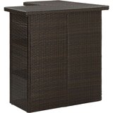 Poli Kotna barska miza rjava 100x50x105 cm poli ratan | Shoptok.si