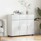  Kreveta s policom FLORIN Visoki sjaj bijela 88,5 x 30,5 x 73 cm | shoptok.hr