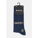 Avva Men's Navy Blue Plain Bamboo Sock Socks