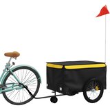 Prikolica za bicikl crno-žuta 45 kg željezna | shoptok.hr