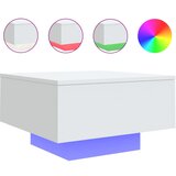 Maison Chic Klubska mizica - kavna mizica - Nizka mizica z LED lučmi bela 55x55x31 cm, (21752361) Cene